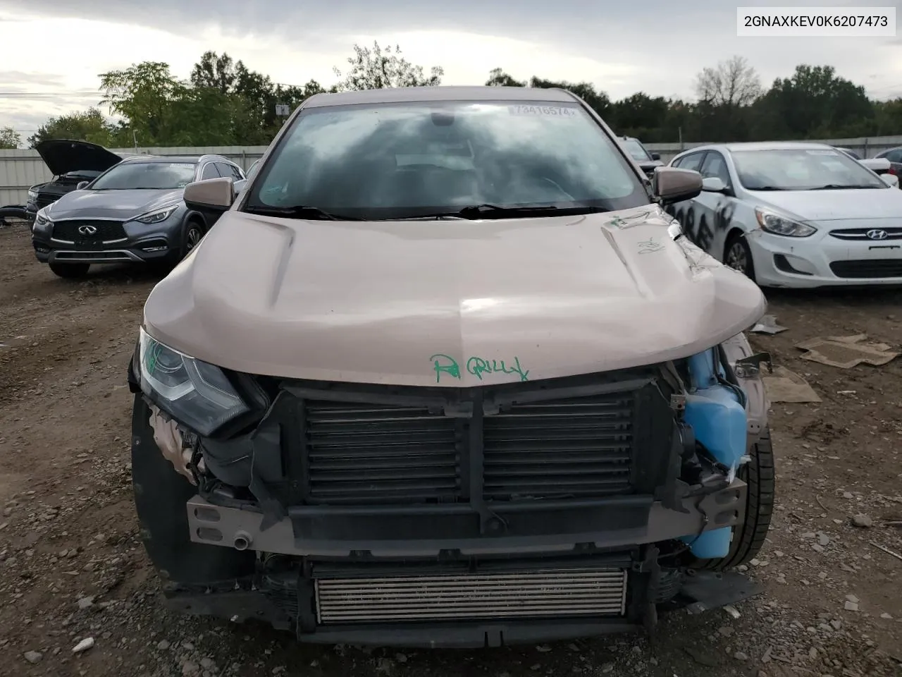 2019 Chevrolet Equinox Lt VIN: 2GNAXKEV0K6207473 Lot: 73416574