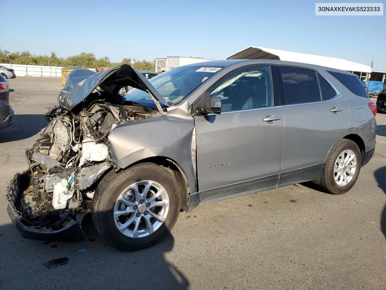 2019 Chevrolet Equinox Lt VIN: 3GNAXKEV6KS523333 Lot: 73521904