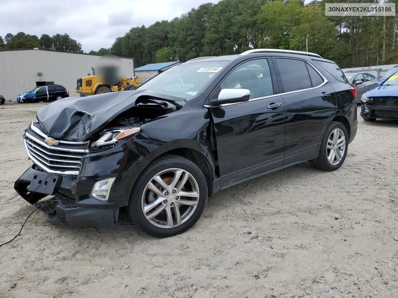 2019 Chevrolet Equinox Premier VIN: 3GNAXYEX2KL355186 Lot: 73708194