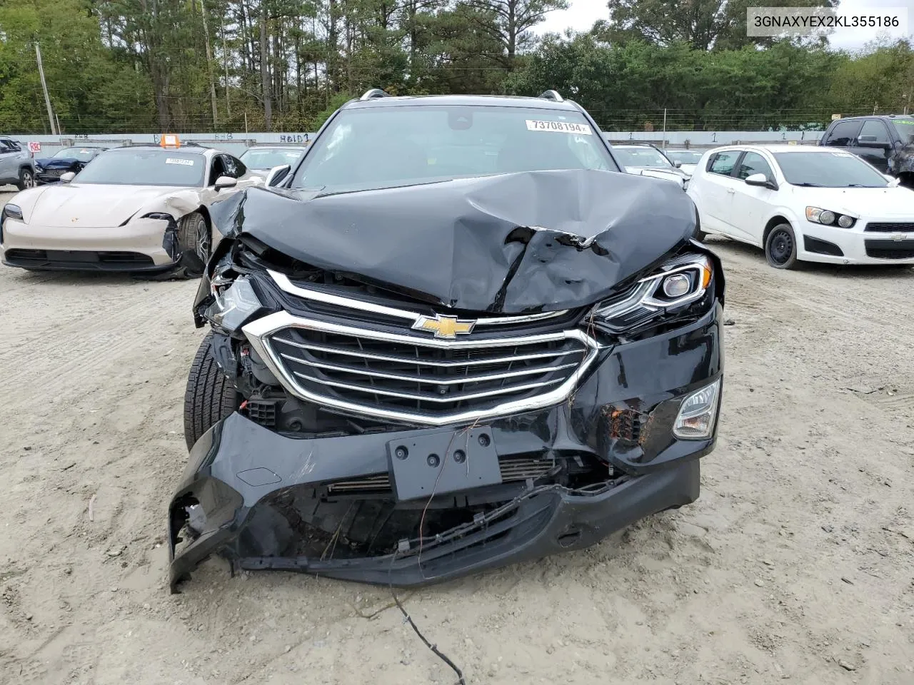 2019 Chevrolet Equinox Premier VIN: 3GNAXYEX2KL355186 Lot: 73708194