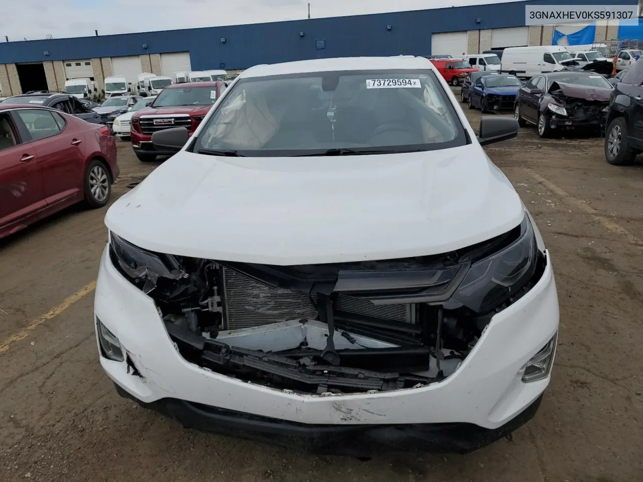 2019 Chevrolet Equinox Ls VIN: 3GNAXHEV0KS591307 Lot: 73729594