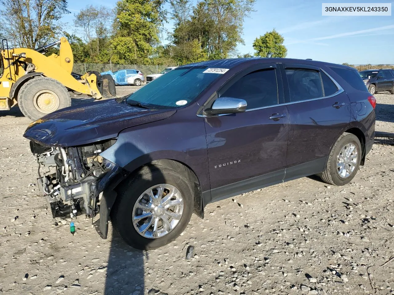 2019 Chevrolet Equinox Lt VIN: 3GNAXKEV5KL243350 Lot: 73791254