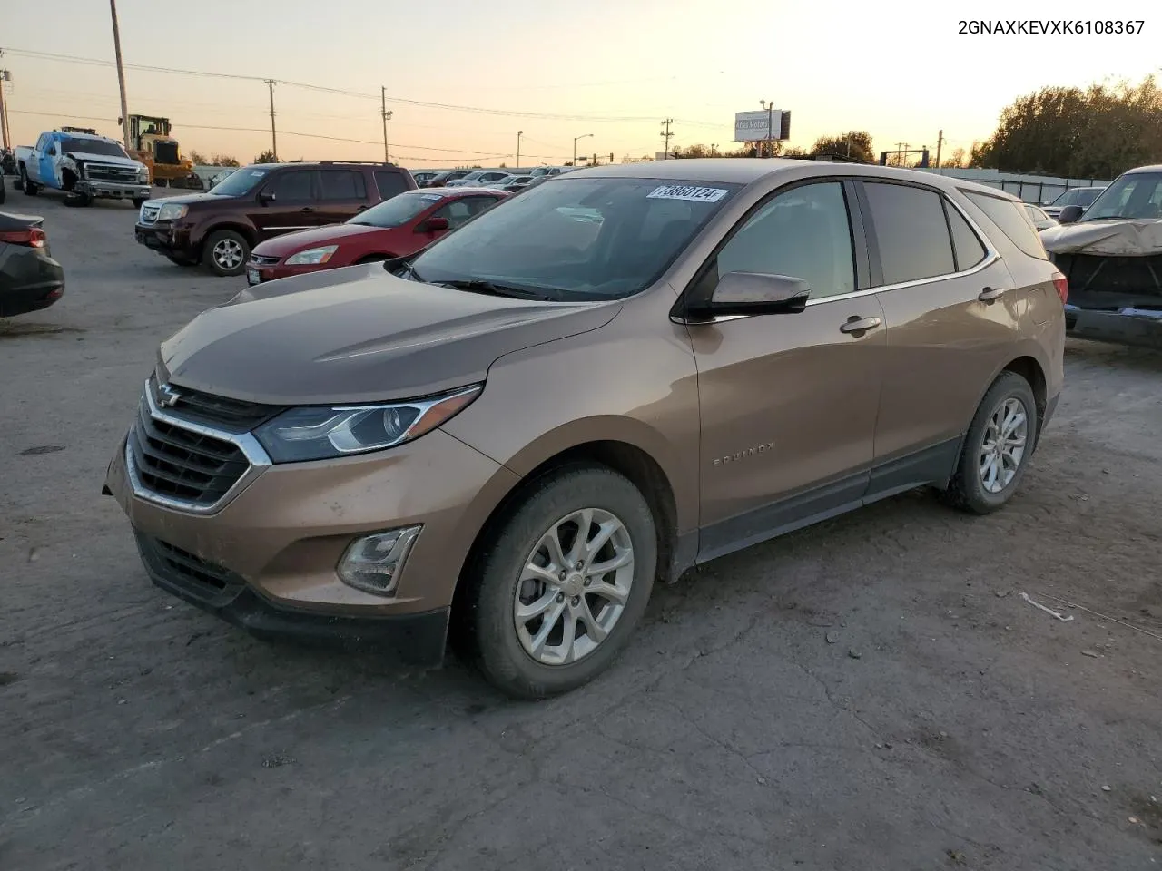 2019 Chevrolet Equinox Lt VIN: 2GNAXKEVXK6108367 Lot: 73860124