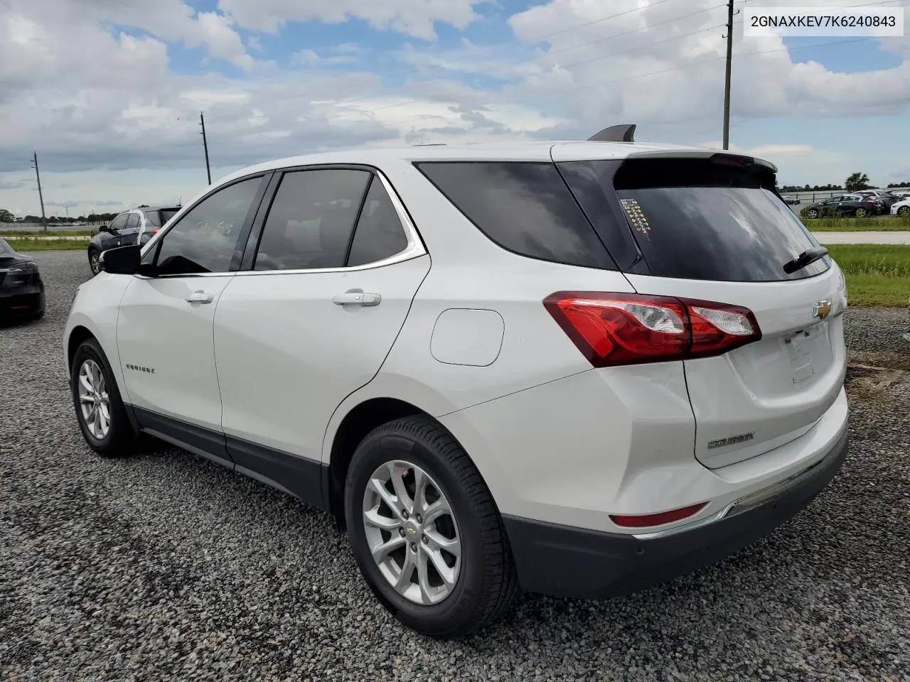 2019 Chevrolet Equinox Lt VIN: 2GNAXKEV7K6240843 Lot: 73950034