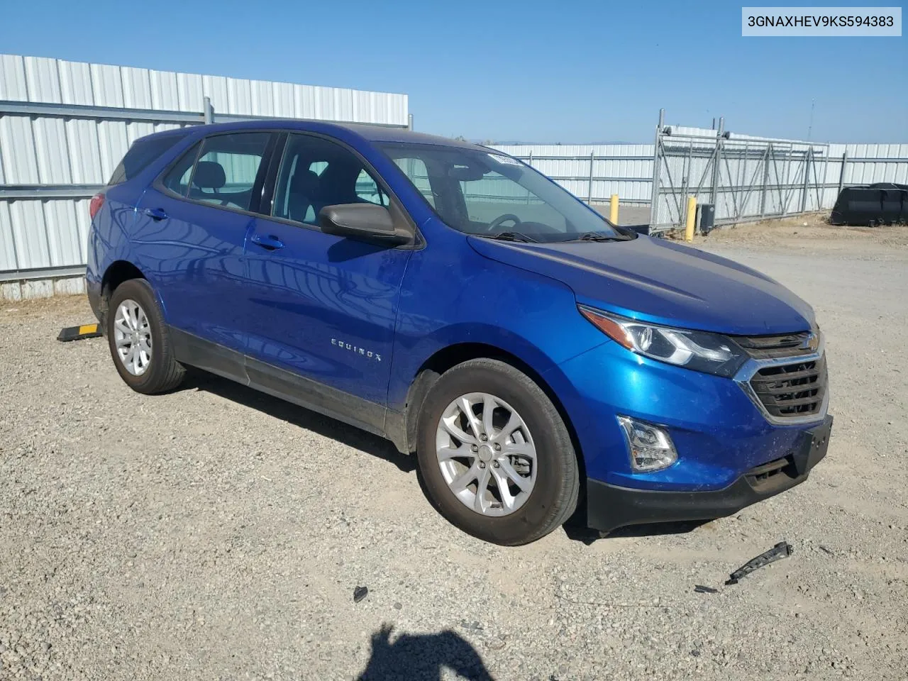 2019 Chevrolet Equinox Ls VIN: 3GNAXHEV9KS594383 Lot: 73950284