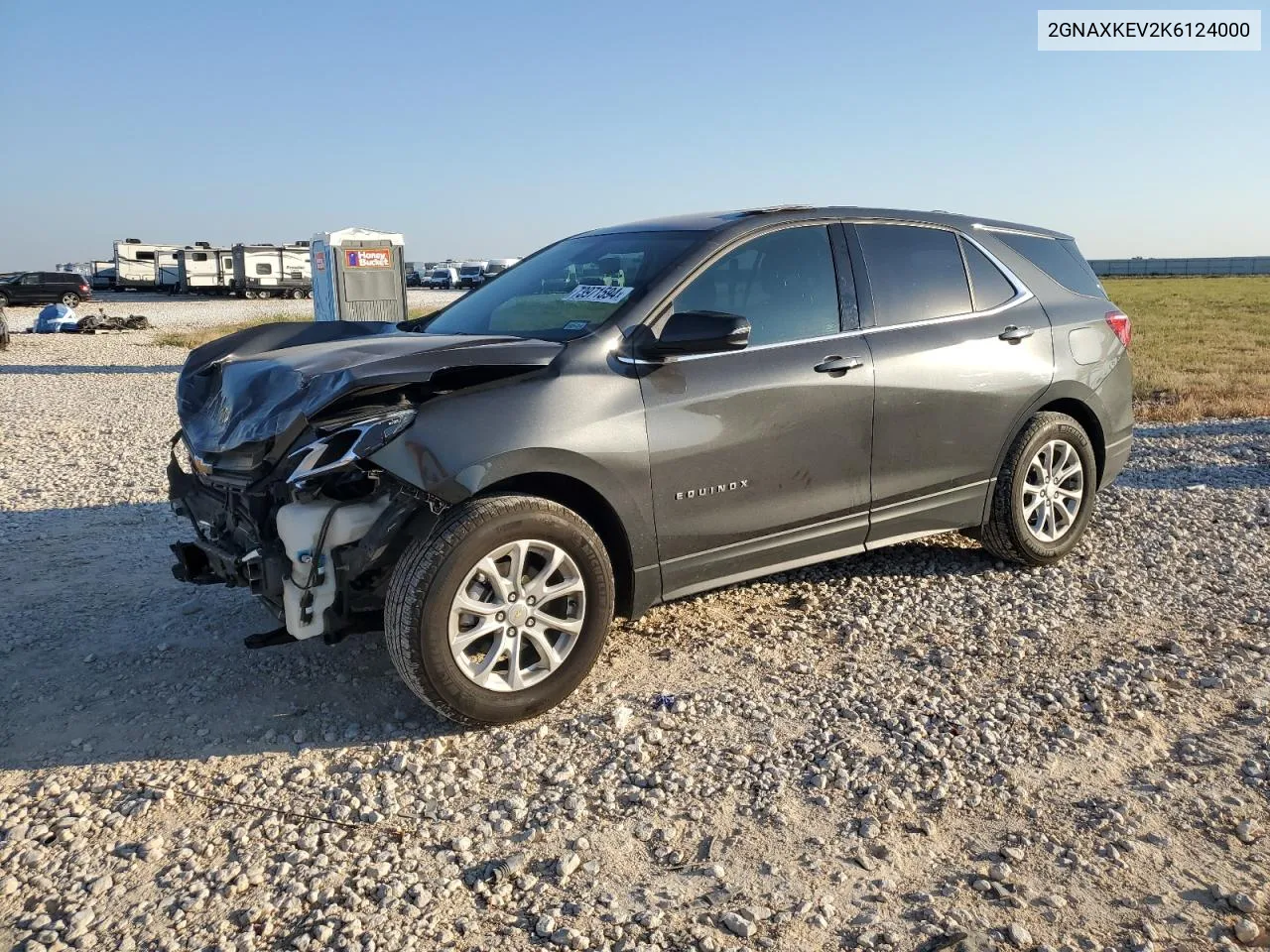 2019 Chevrolet Equinox Lt VIN: 2GNAXKEV2K6124000 Lot: 73971594