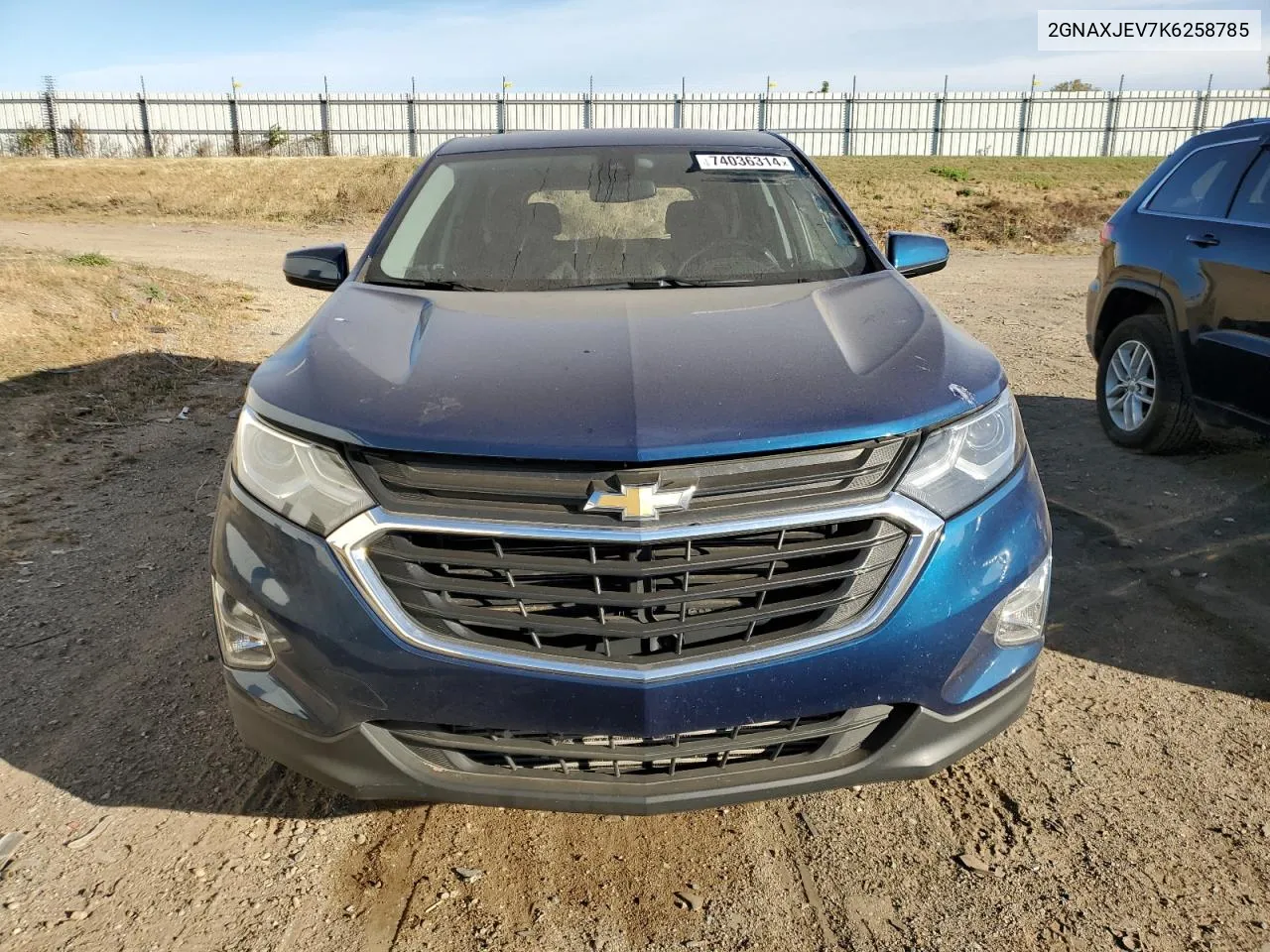 2019 Chevrolet Equinox Lt VIN: 2GNAXJEV7K6258785 Lot: 74036314