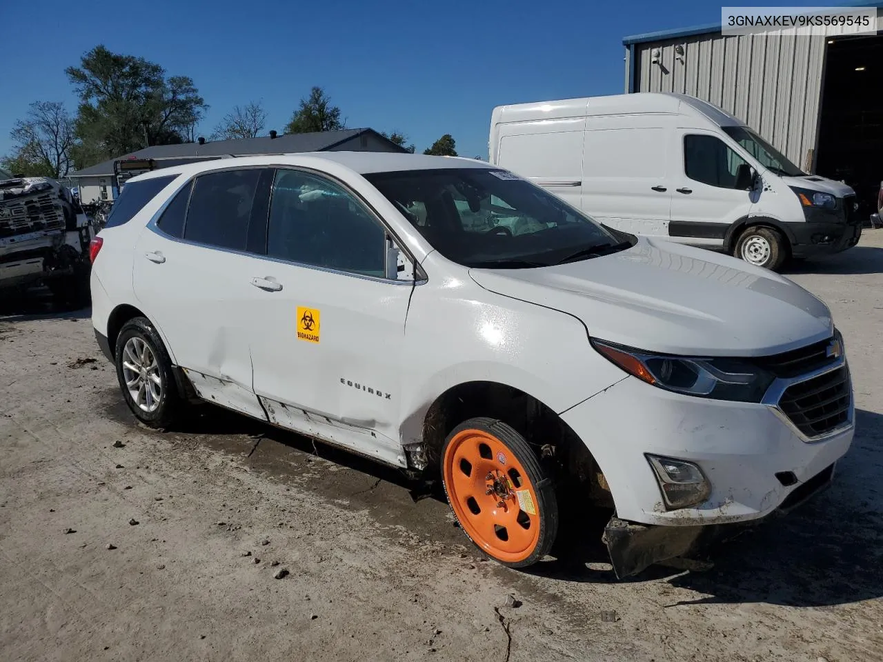 2019 Chevrolet Equinox Lt VIN: 3GNAXKEV9KS569545 Lot: 74075504