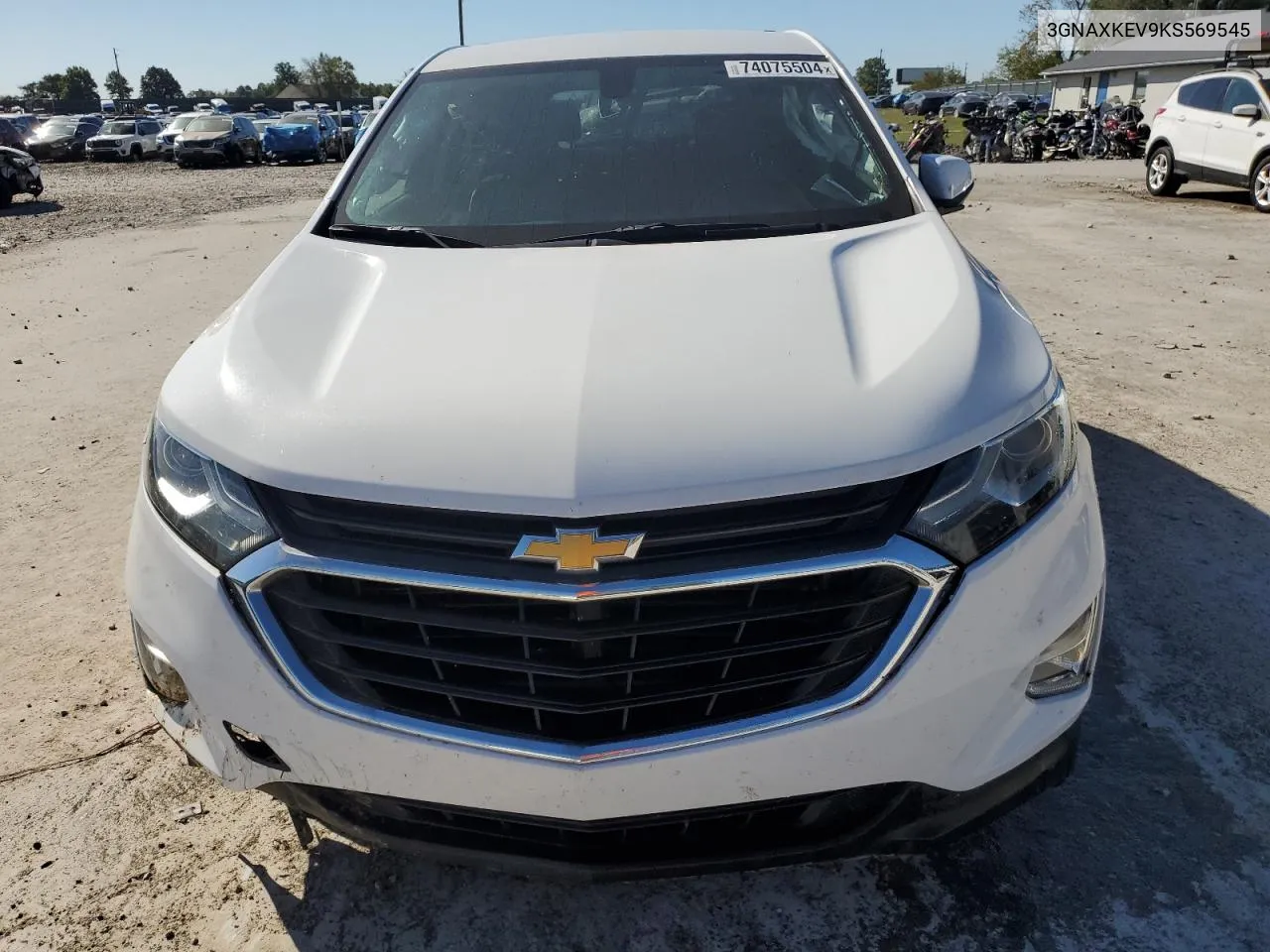 2019 Chevrolet Equinox Lt VIN: 3GNAXKEV9KS569545 Lot: 74075504