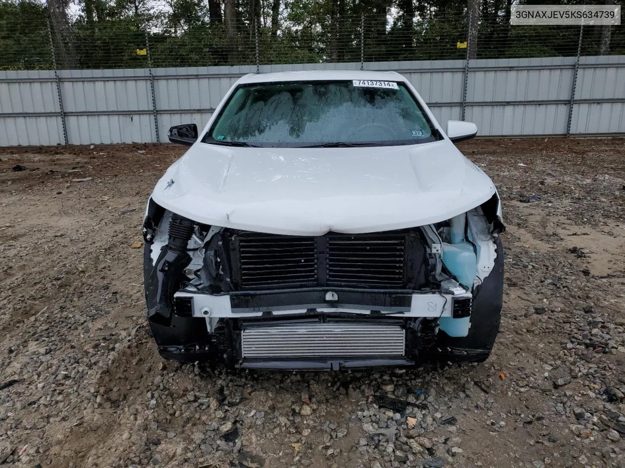 2019 Chevrolet Equinox Lt VIN: 3GNAXJEV5KS634739 Lot: 74137314