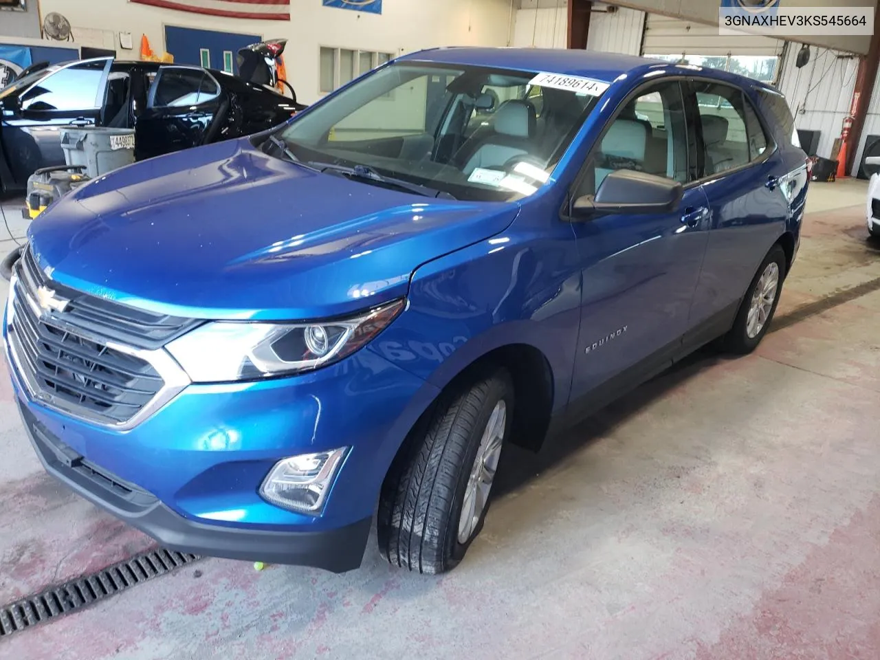 2019 Chevrolet Equinox Ls VIN: 3GNAXHEV3KS545664 Lot: 74189614