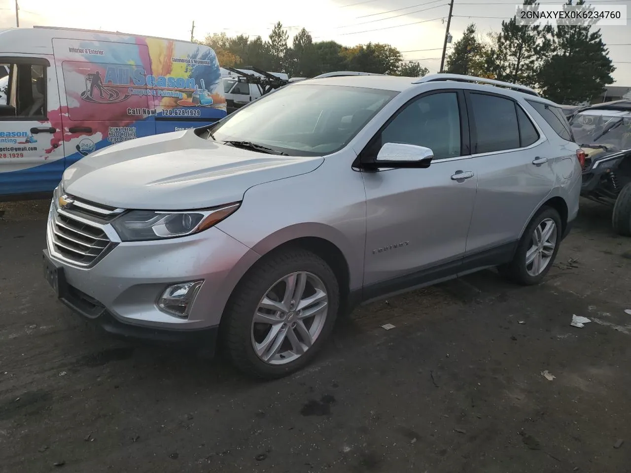 2019 Chevrolet Equinox Premier VIN: 2GNAXYEX0K6234760 Lot: 74281284