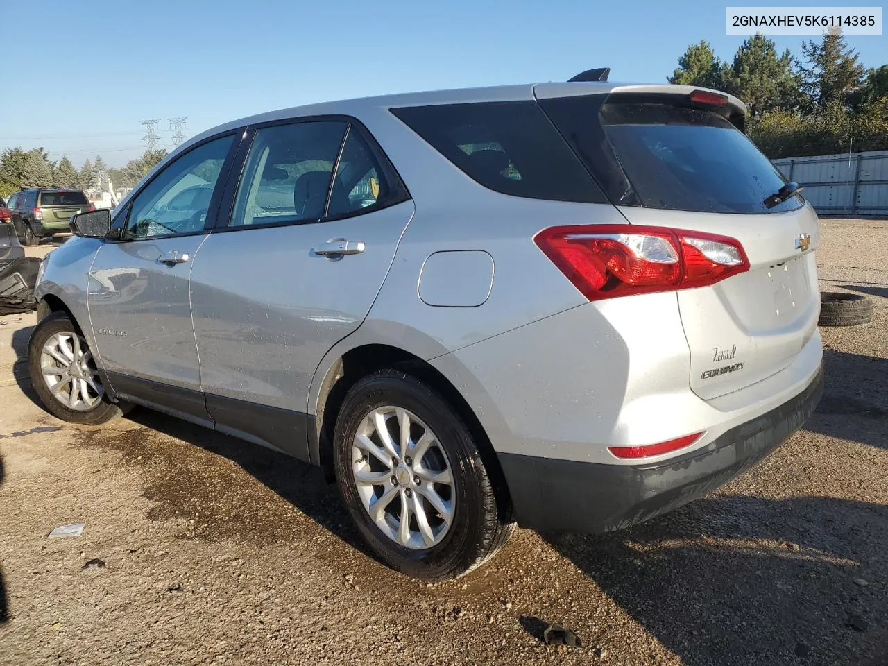 2019 Chevrolet Equinox Ls VIN: 2GNAXHEV5K6114385 Lot: 74312844