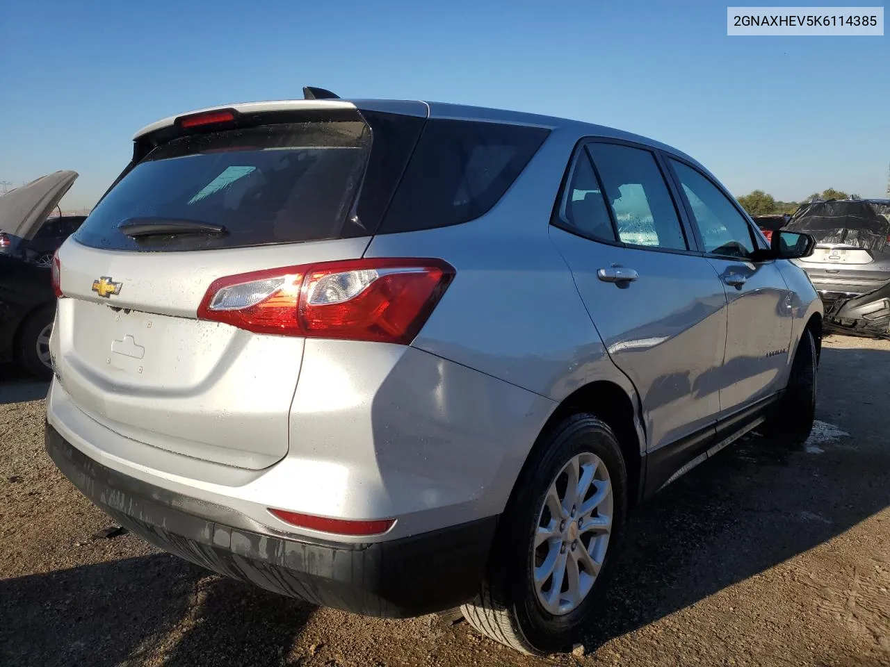 2019 Chevrolet Equinox Ls VIN: 2GNAXHEV5K6114385 Lot: 74312844