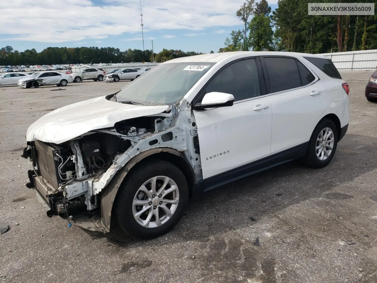 2019 Chevrolet Equinox Lt VIN: 3GNAXKEV3KS636009 Lot: 74317954