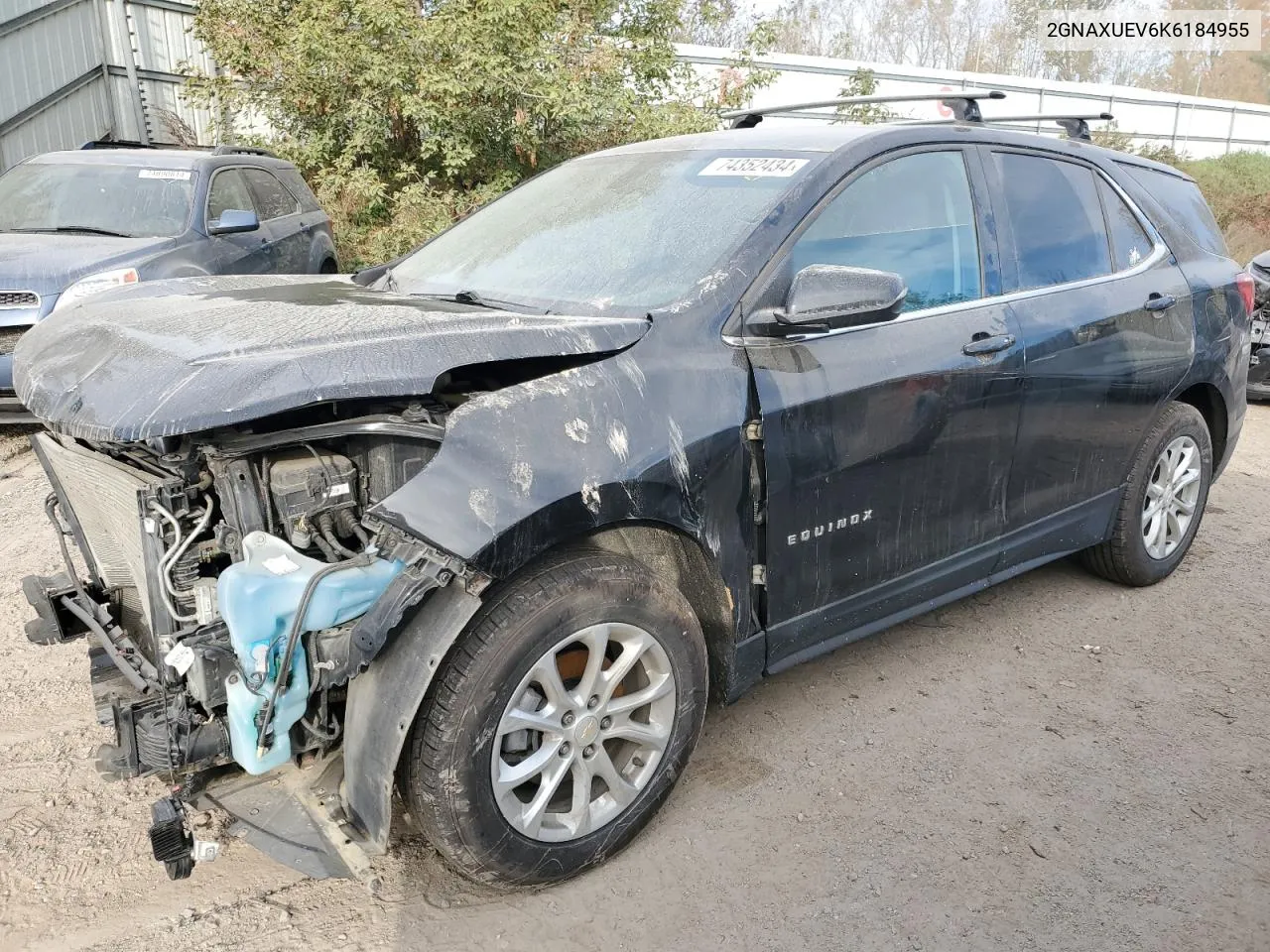 2019 Chevrolet Equinox Lt VIN: 2GNAXUEV6K6184955 Lot: 74352434