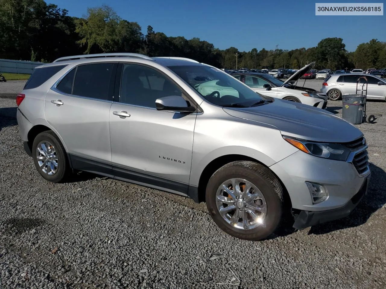 2019 Chevrolet Equinox Lt VIN: 3GNAXWEU2KS568185 Lot: 74361104