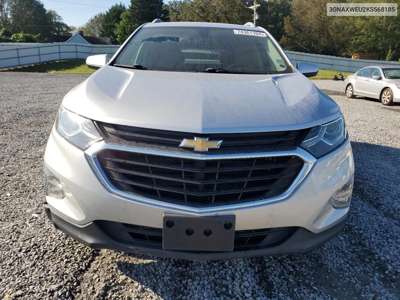 2019 Chevrolet Equinox Lt VIN: 3GNAXWEU2KS568185 Lot: 74361104