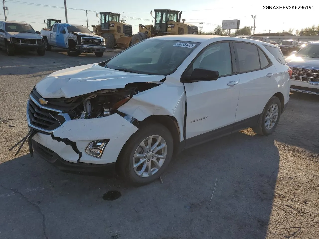 2019 Chevrolet Equinox Ls VIN: 2GNAXHEV2K6296191 Lot: 74373404