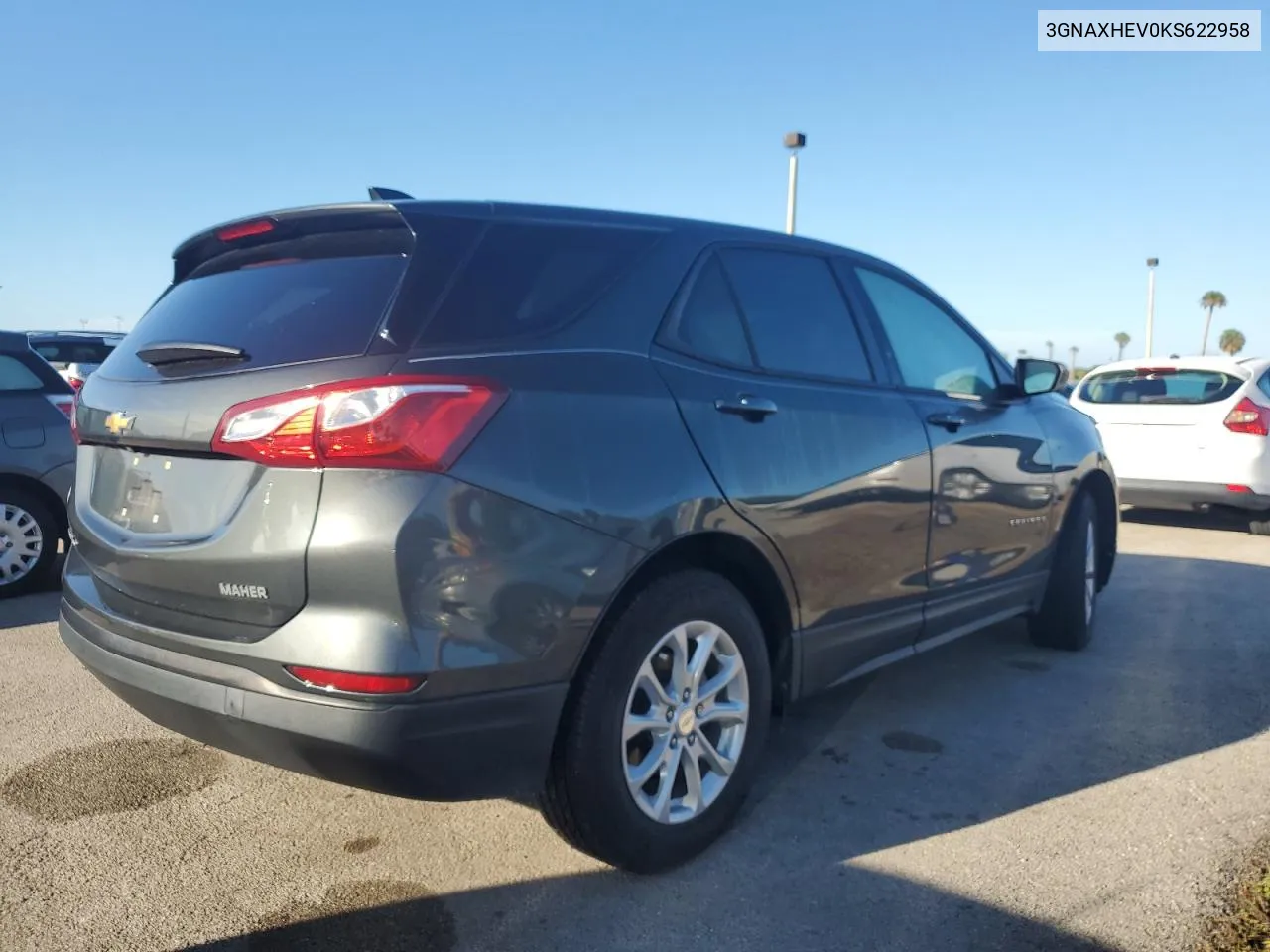 2019 Chevrolet Equinox Ls VIN: 3GNAXHEV0KS622958 Lot: 74383994