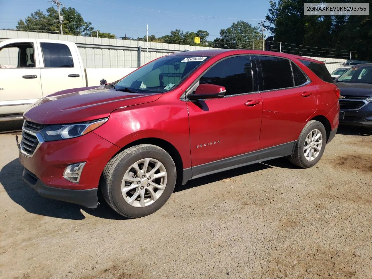 2019 Chevrolet Equinox Lt VIN: 2GNAXKEV0K6293755 Lot: 74520434