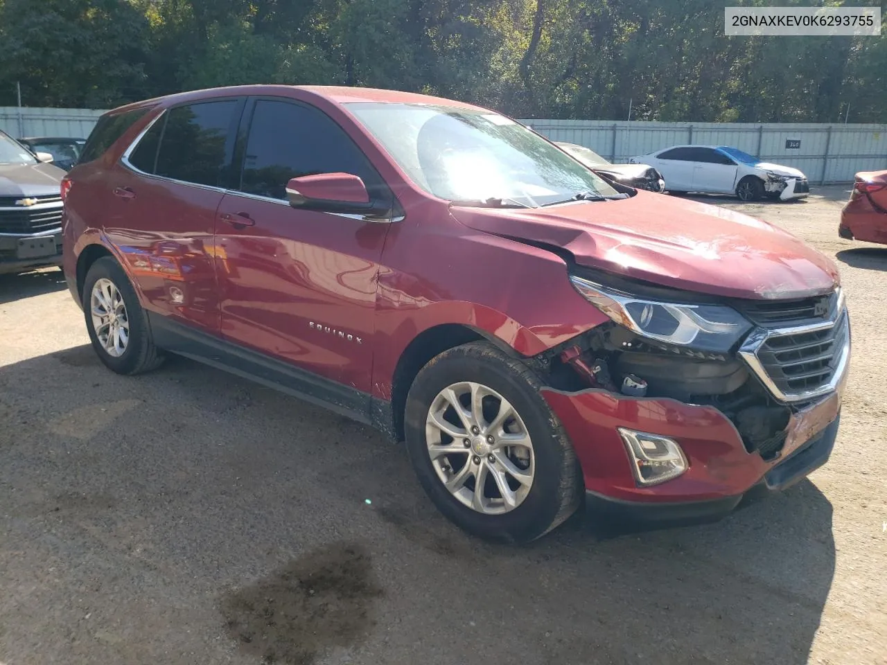 2019 Chevrolet Equinox Lt VIN: 2GNAXKEV0K6293755 Lot: 74520434