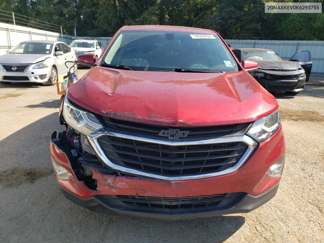 2019 Chevrolet Equinox Lt VIN: 2GNAXKEV0K6293755 Lot: 74520434