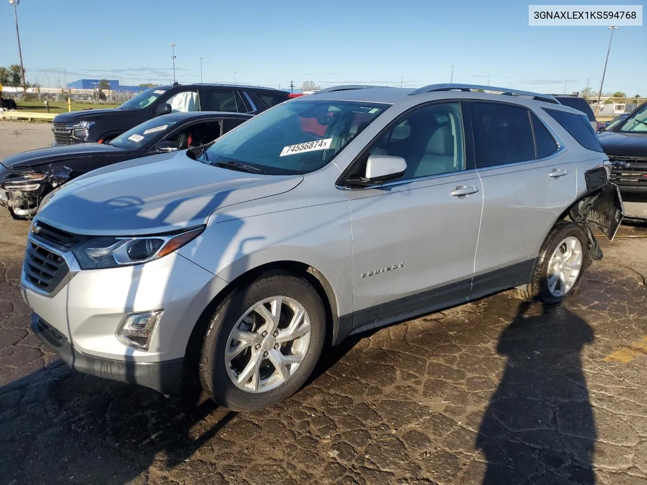 2019 Chevrolet Equinox Lt VIN: 3GNAXLEX1KS594768 Lot: 74556874