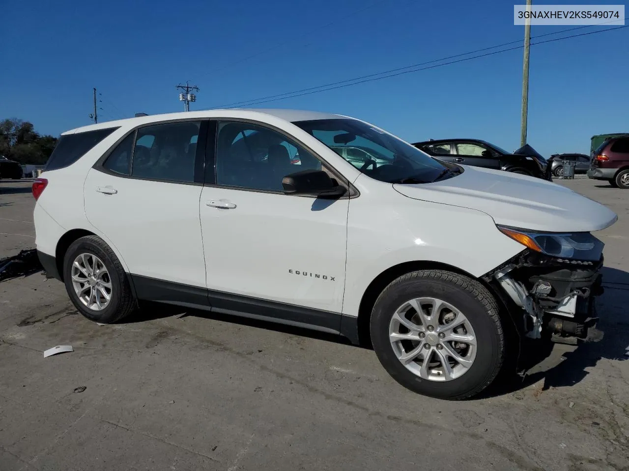 2019 Chevrolet Equinox Ls VIN: 3GNAXHEV2KS549074 Lot: 74679674