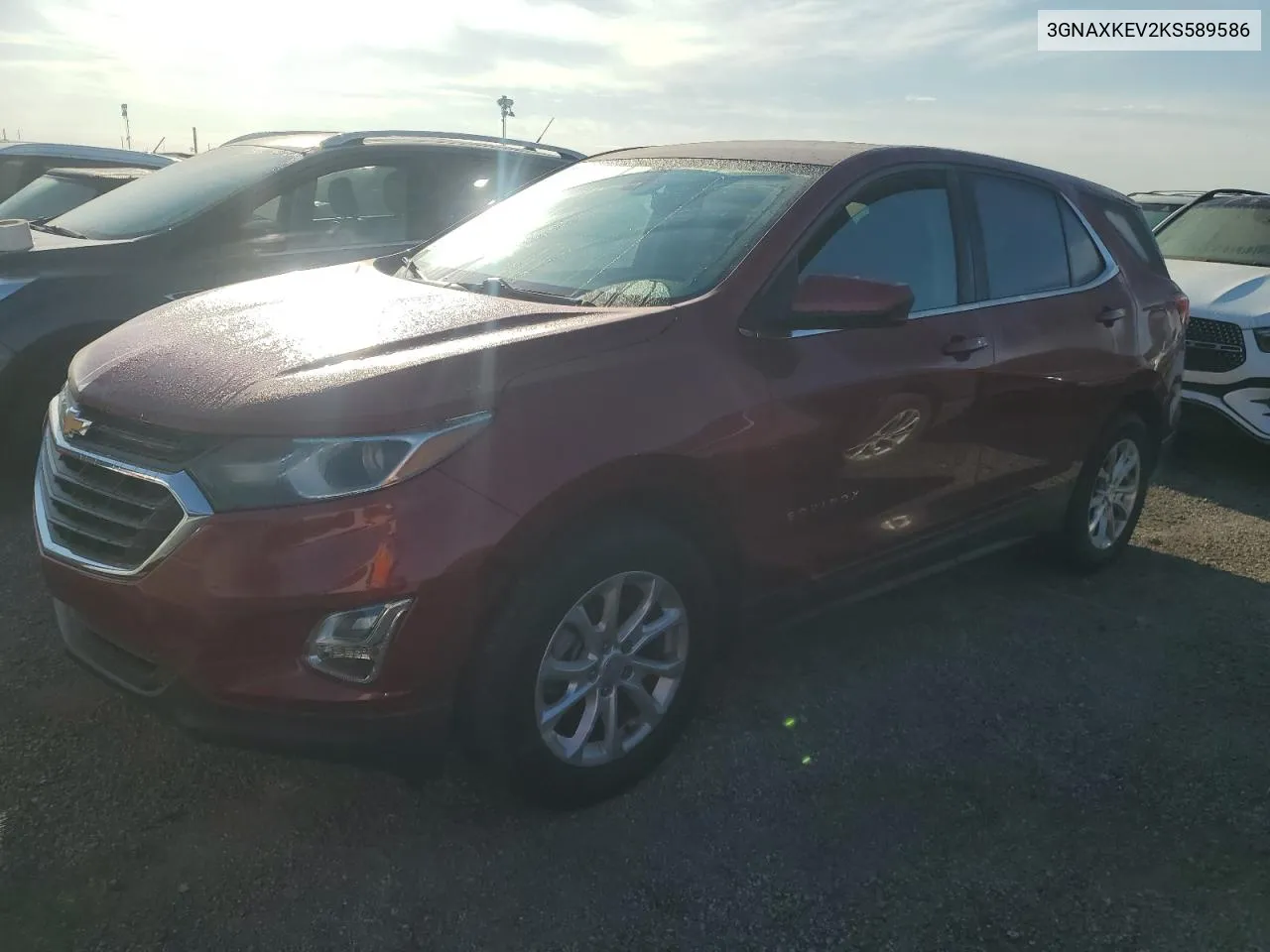 2019 Chevrolet Equinox Lt VIN: 3GNAXKEV2KS589586 Lot: 74745764