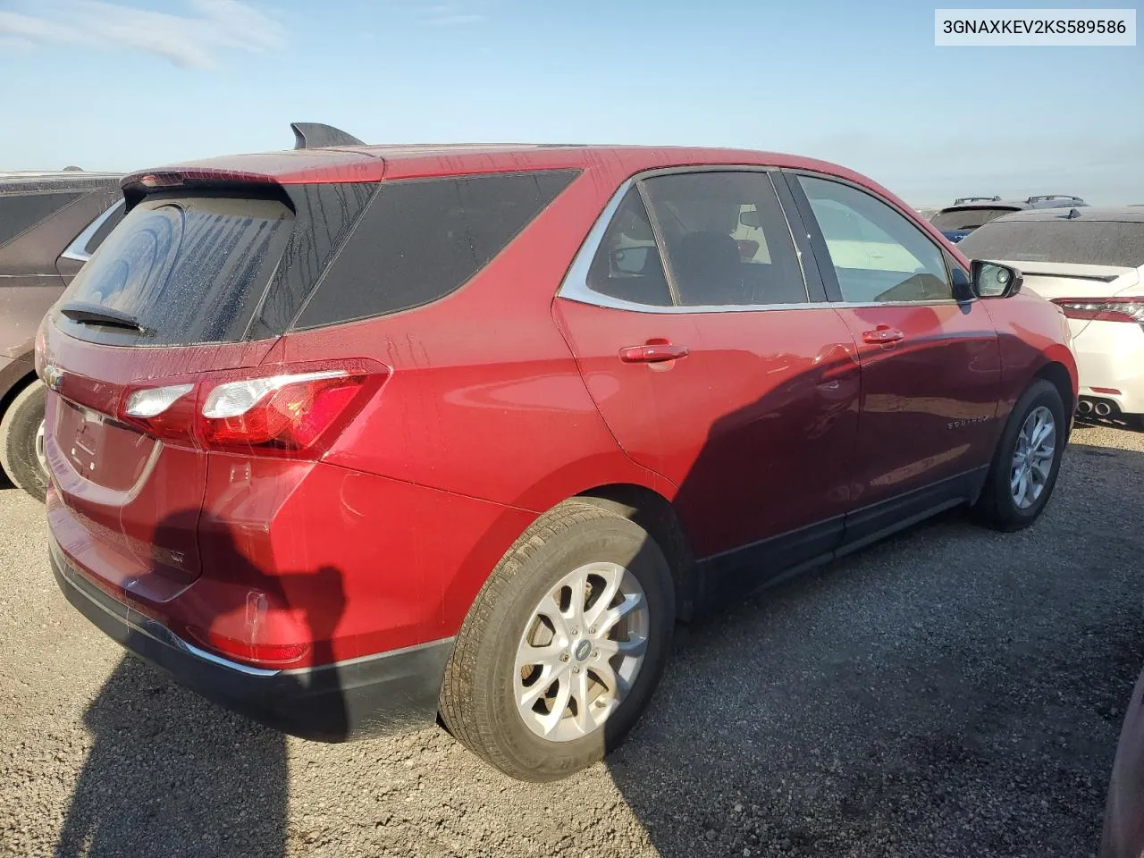 2019 Chevrolet Equinox Lt VIN: 3GNAXKEV2KS589586 Lot: 74745764