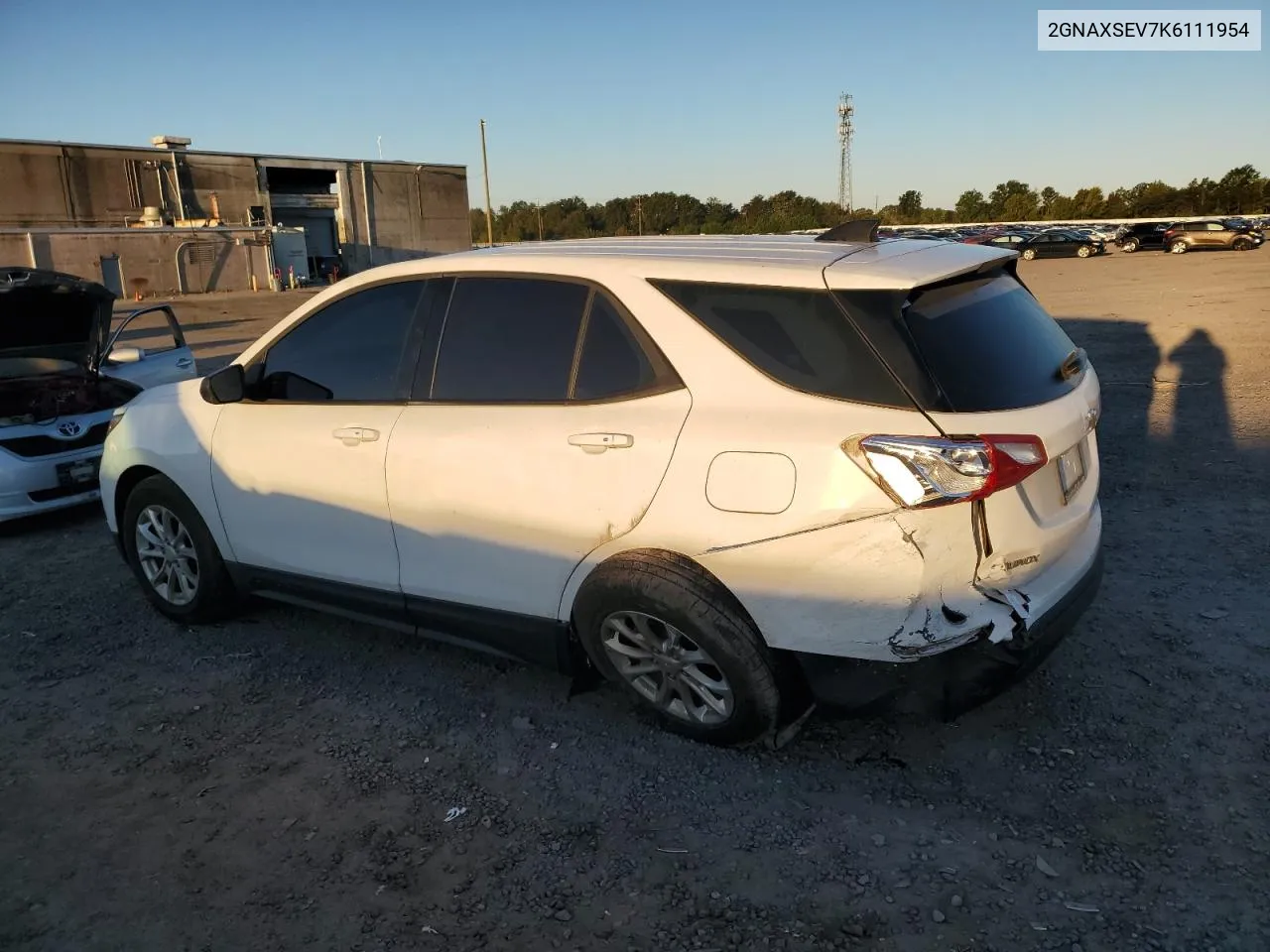 2019 Chevrolet Equinox Ls VIN: 2GNAXSEV7K6111954 Lot: 74756474