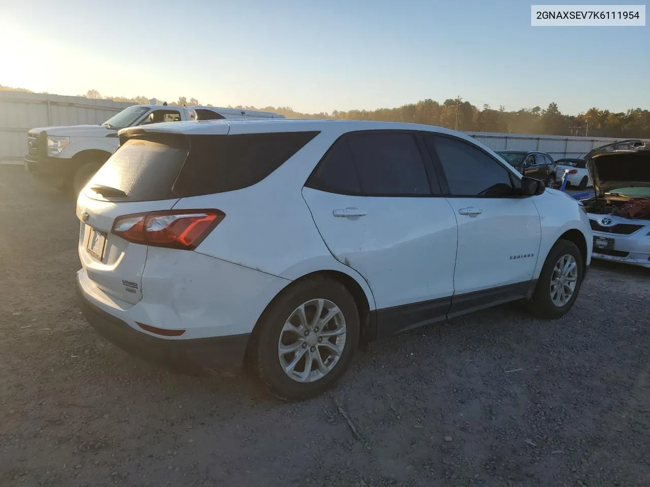 2019 Chevrolet Equinox Ls VIN: 2GNAXSEV7K6111954 Lot: 74756474