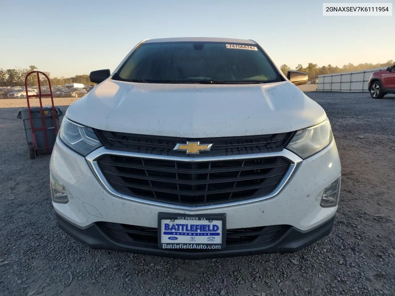 2019 Chevrolet Equinox Ls VIN: 2GNAXSEV7K6111954 Lot: 74756474