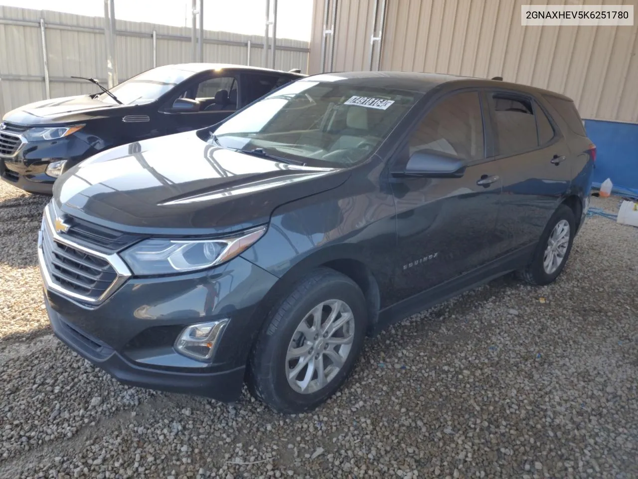 2019 Chevrolet Equinox Ls VIN: 2GNAXHEV5K6251780 Lot: 74918164