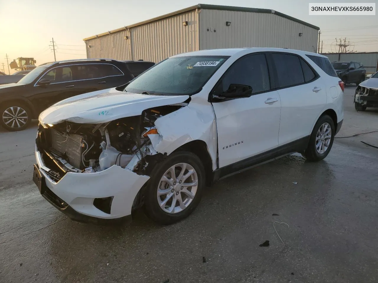 2019 Chevrolet Equinox Ls VIN: 3GNAXHEVXKS665980 Lot: 74938194