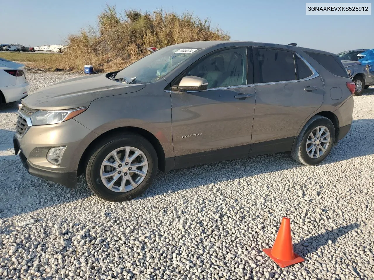 2019 Chevrolet Equinox Lt VIN: 3GNAXKEVXKS525912 Lot: 75044024