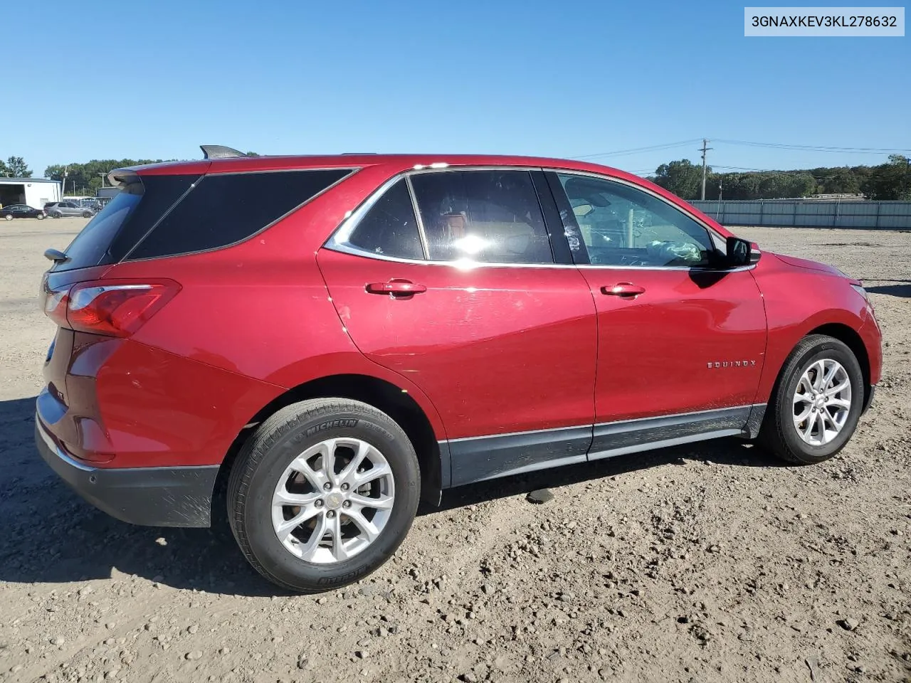 2019 Chevrolet Equinox Lt VIN: 3GNAXKEV3KL278632 Lot: 75056134