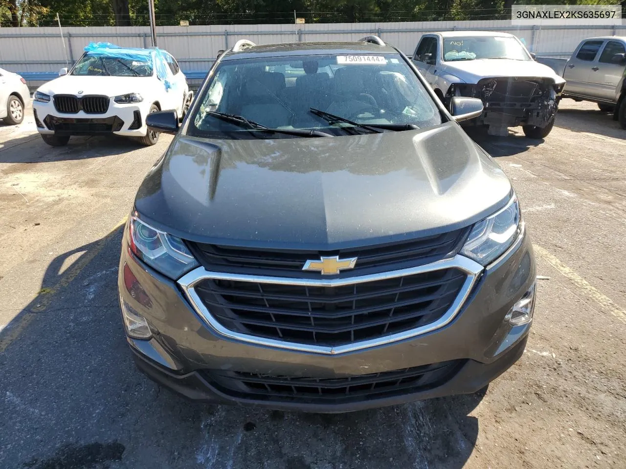 2019 Chevrolet Equinox Lt VIN: 3GNAXLEX2KS635697 Lot: 75091444