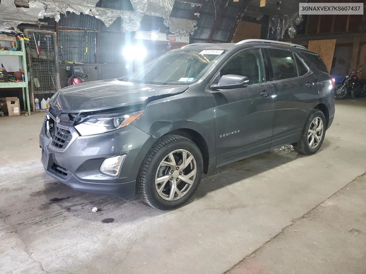 2019 Chevrolet Equinox Lt VIN: 3GNAXVEX7KS607437 Lot: 75128104