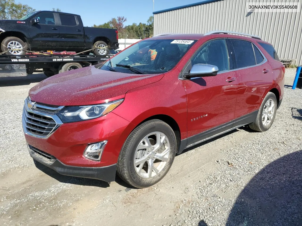 2019 Chevrolet Equinox Premier VIN: 3GNAXNEV3KS540608 Lot: 75135464