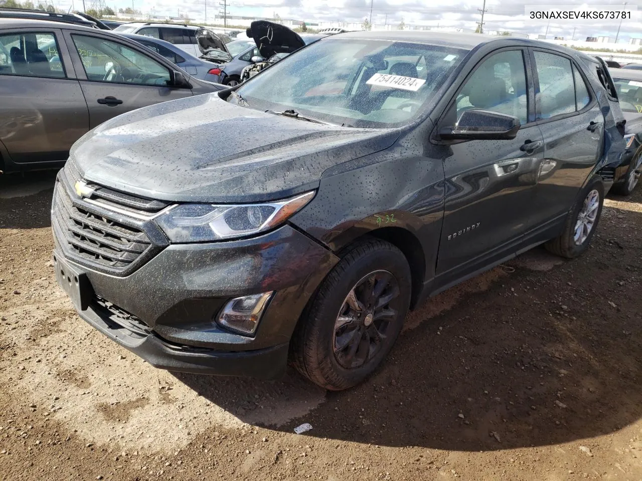 2019 Chevrolet Equinox Ls VIN: 3GNAXSEV4KS673781 Lot: 75414024