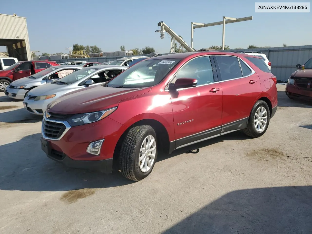 2019 Chevrolet Equinox Lt VIN: 2GNAXKEV4K6138285 Lot: 75435364