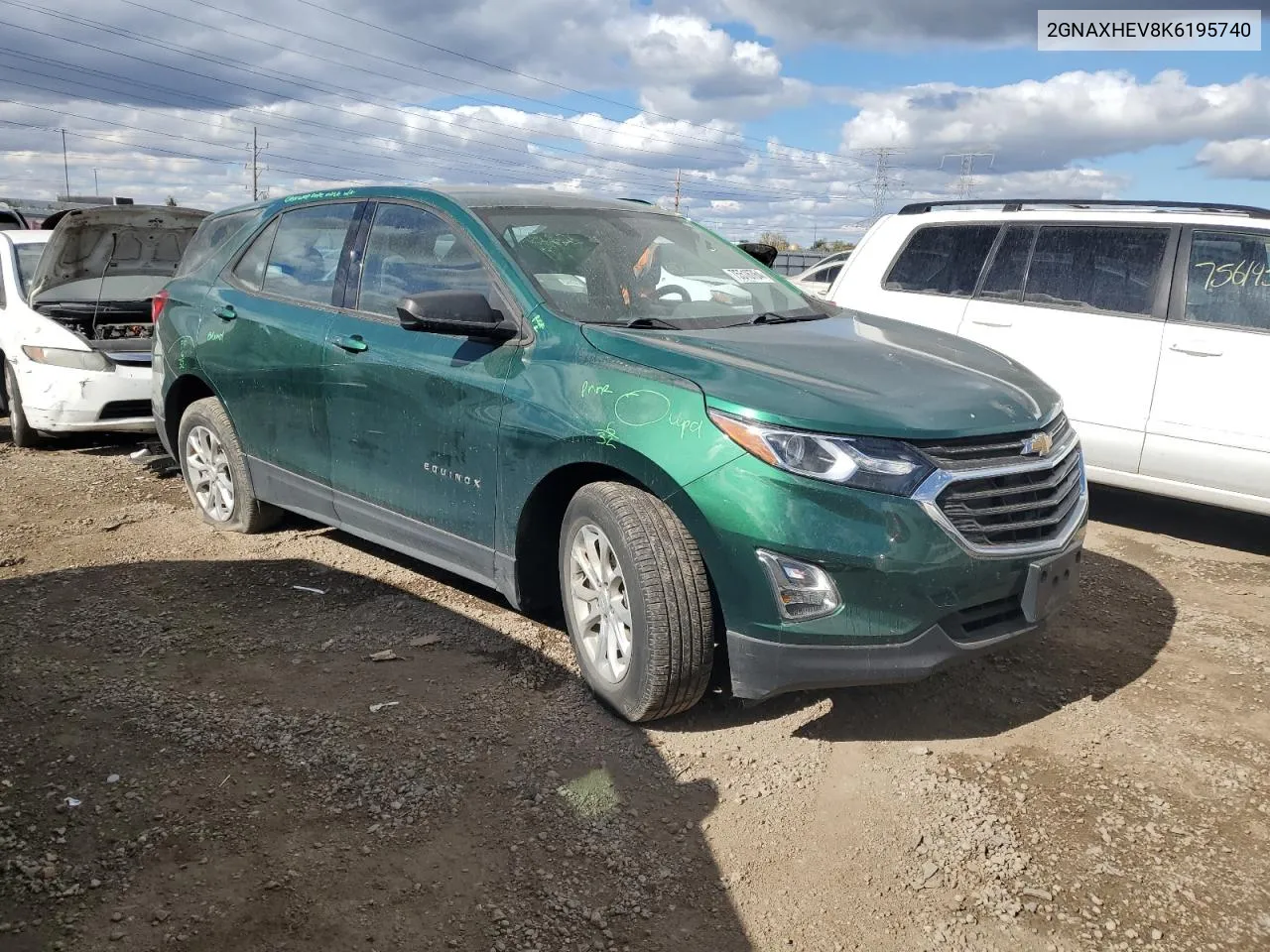 2019 Chevrolet Equinox Ls VIN: 2GNAXHEV8K6195740 Lot: 75516764