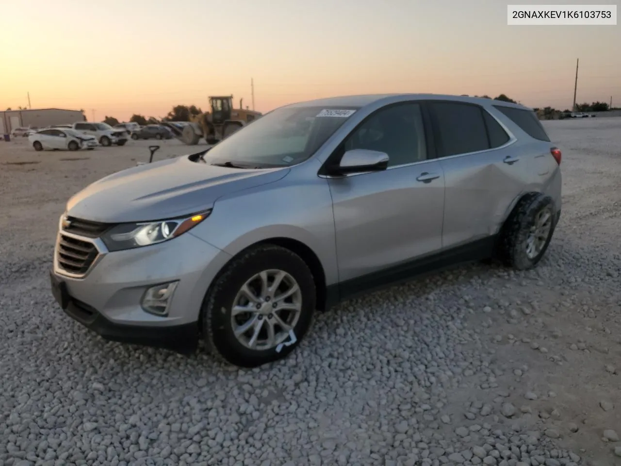 2019 Chevrolet Equinox Lt VIN: 2GNAXKEV1K6103753 Lot: 75529404