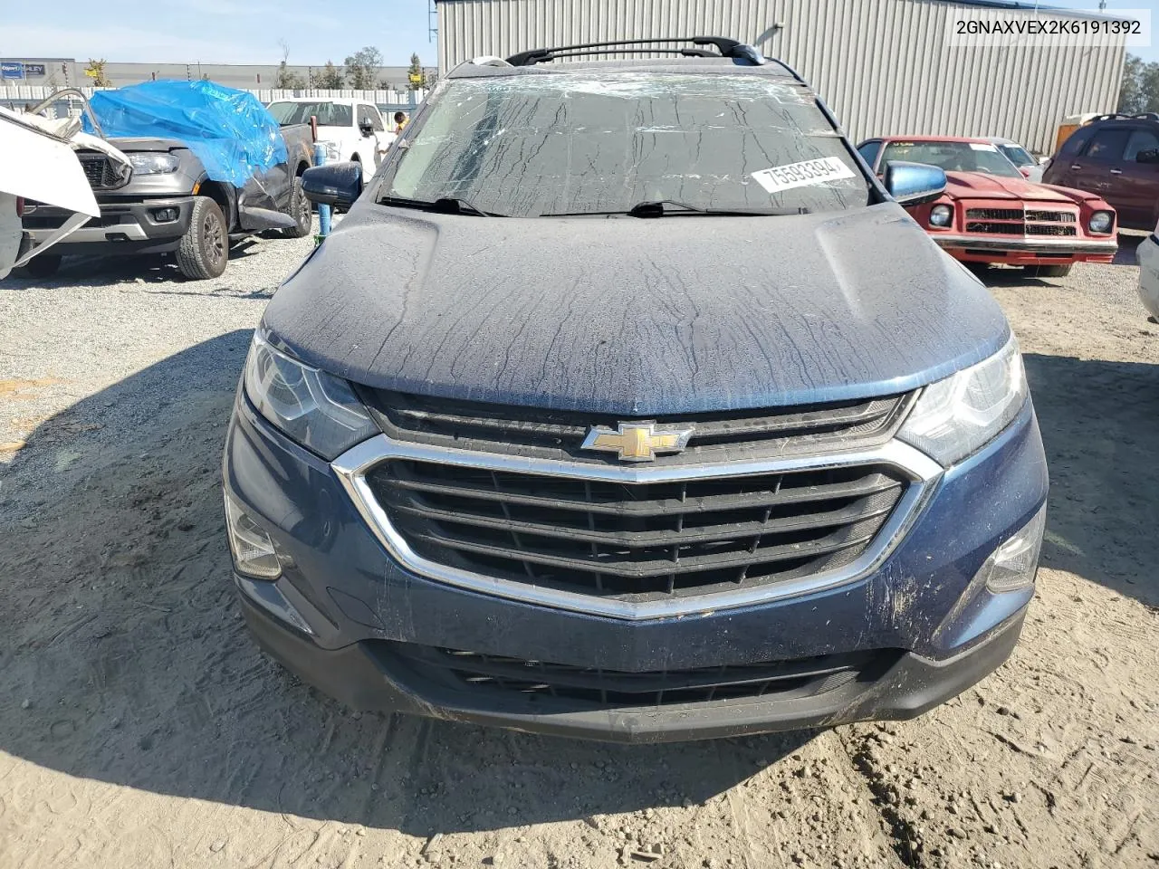 2019 Chevrolet Equinox Lt VIN: 2GNAXVEX2K6191392 Lot: 75593394