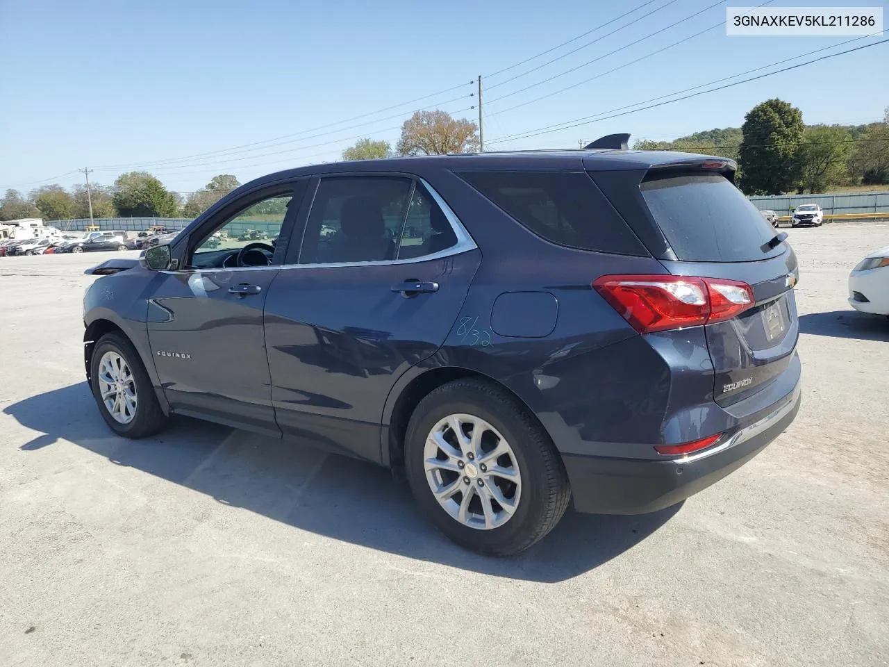 2019 Chevrolet Equinox Lt VIN: 3GNAXKEV5KL211286 Lot: 75610874