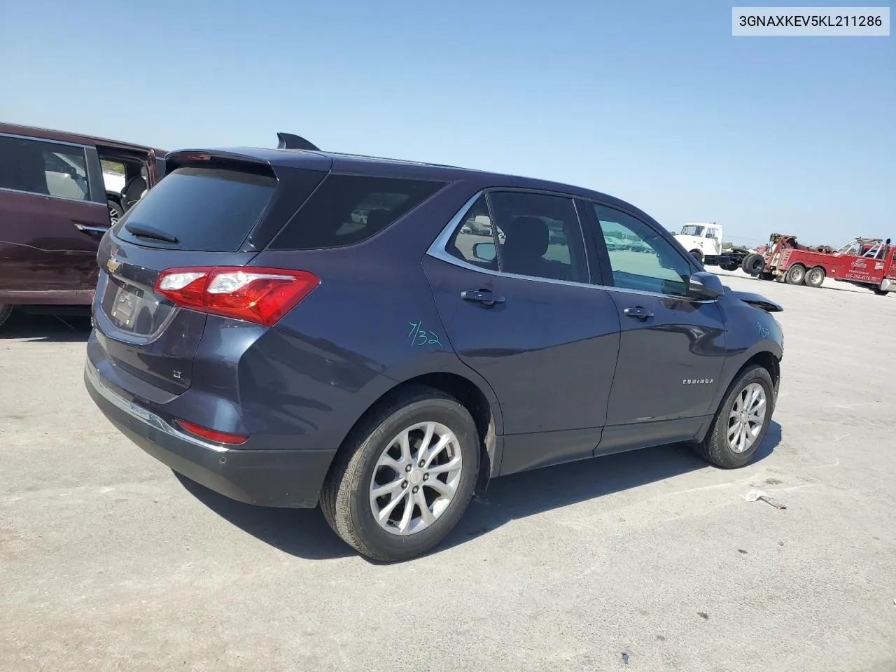 2019 Chevrolet Equinox Lt VIN: 3GNAXKEV5KL211286 Lot: 75610874