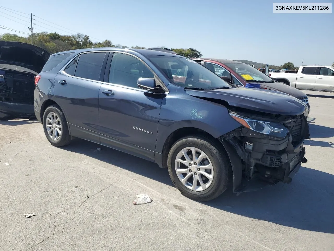 2019 Chevrolet Equinox Lt VIN: 3GNAXKEV5KL211286 Lot: 75610874