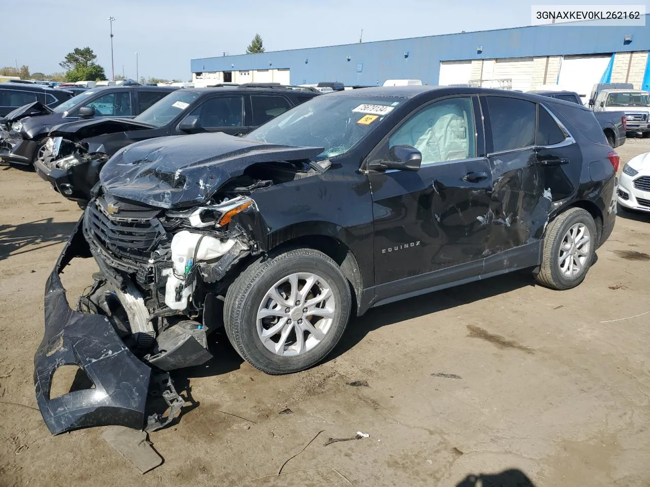 2019 Chevrolet Equinox Lt VIN: 3GNAXKEV0KL262162 Lot: 75679134